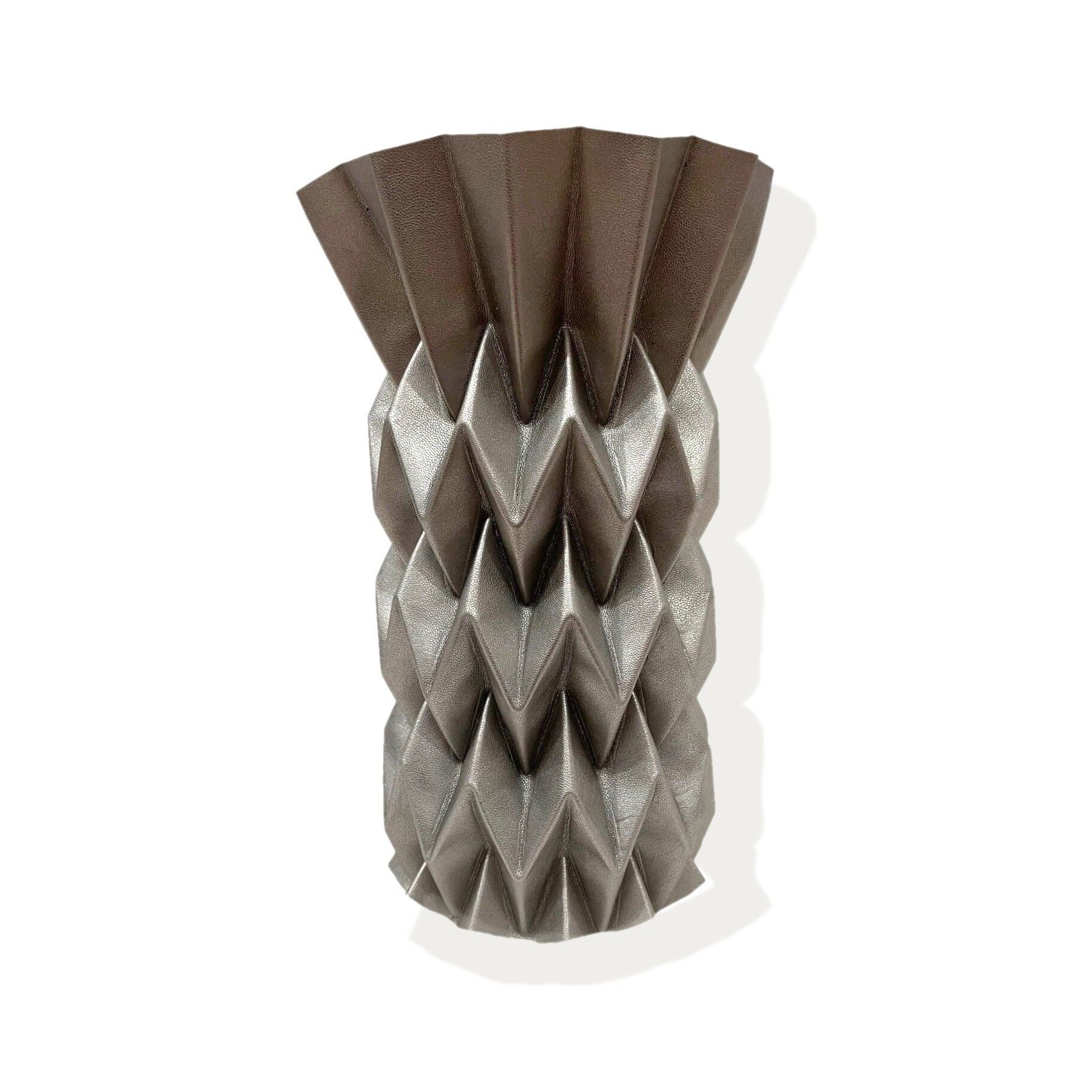 Il Cache-Pot in ecopelle - argento