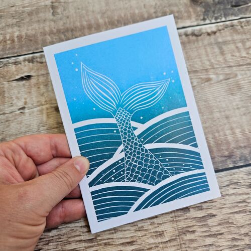 Mermaid Tail - Blank greeting card with a mermaid