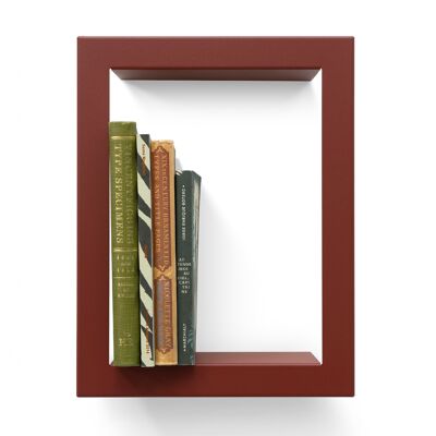 Modular wall shelf BIGHIGH RED OXIDE frame 37 x 28 x 13.5