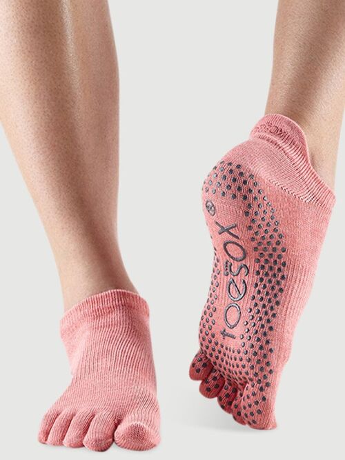 Toesox Grip Half Toe Low Rise Socks