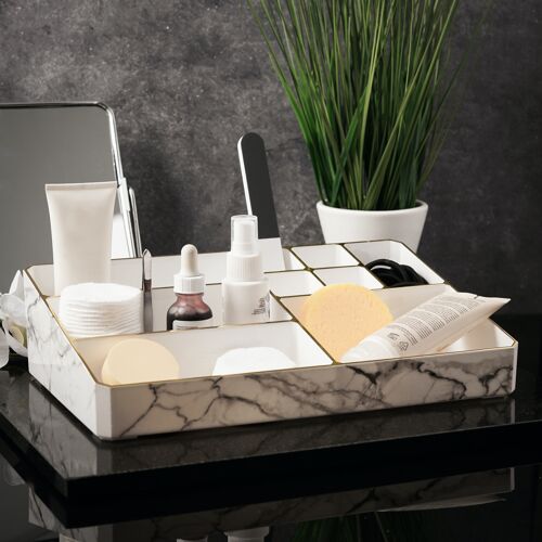 White Marble Makeup Organiser | 3 Colours