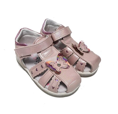 Pink leather Zorina sandals - kids shoes