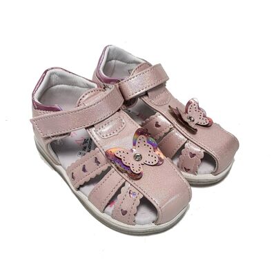 Sandales Zorina cuir rose - chaussures enfant
