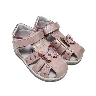 Pink leather Zorina sandals - kids shoes