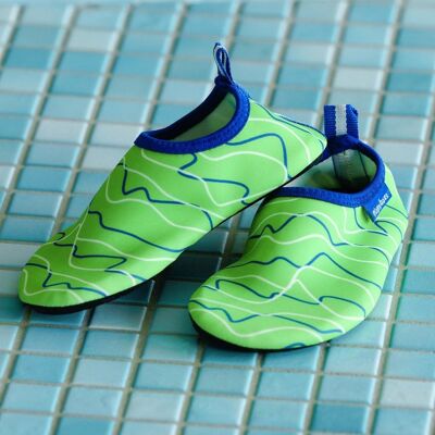 Chaussures aquatiques anti-UV pour bébés et enfants Playshoes vertes