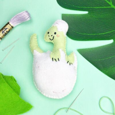 Felt Sewing Craft Kit, Dinosaur Egg Hatchling