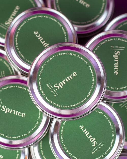 Scented soy candles, M-Size Spruce
