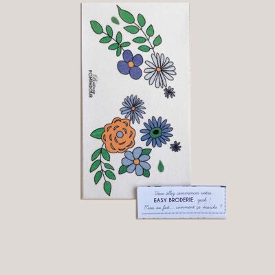 Embroidery Designs for T-shirts - Blue Shoulder Flowers