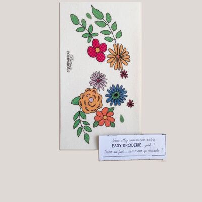 Embroidery Designs for T-shirts - Multicolor Shoulder Flowers