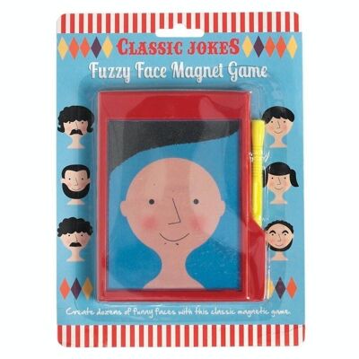 Fuzzy face magnet toy