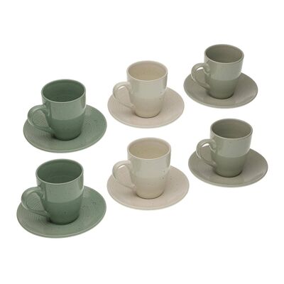 SET 6 TEA CUPS W/ PLATE MARA 22090072