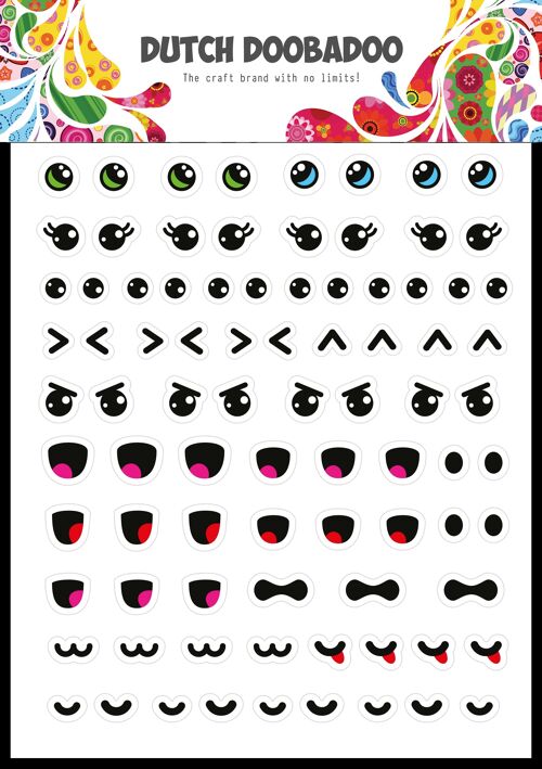 DDBD Dutch Sticker Art A5 Kawaii Face