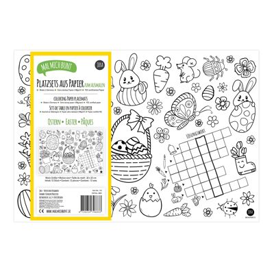 12 Easter placemats to color in