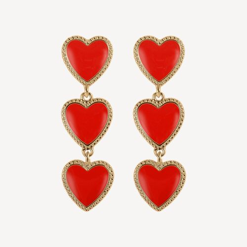 Maeva Earrings - Red