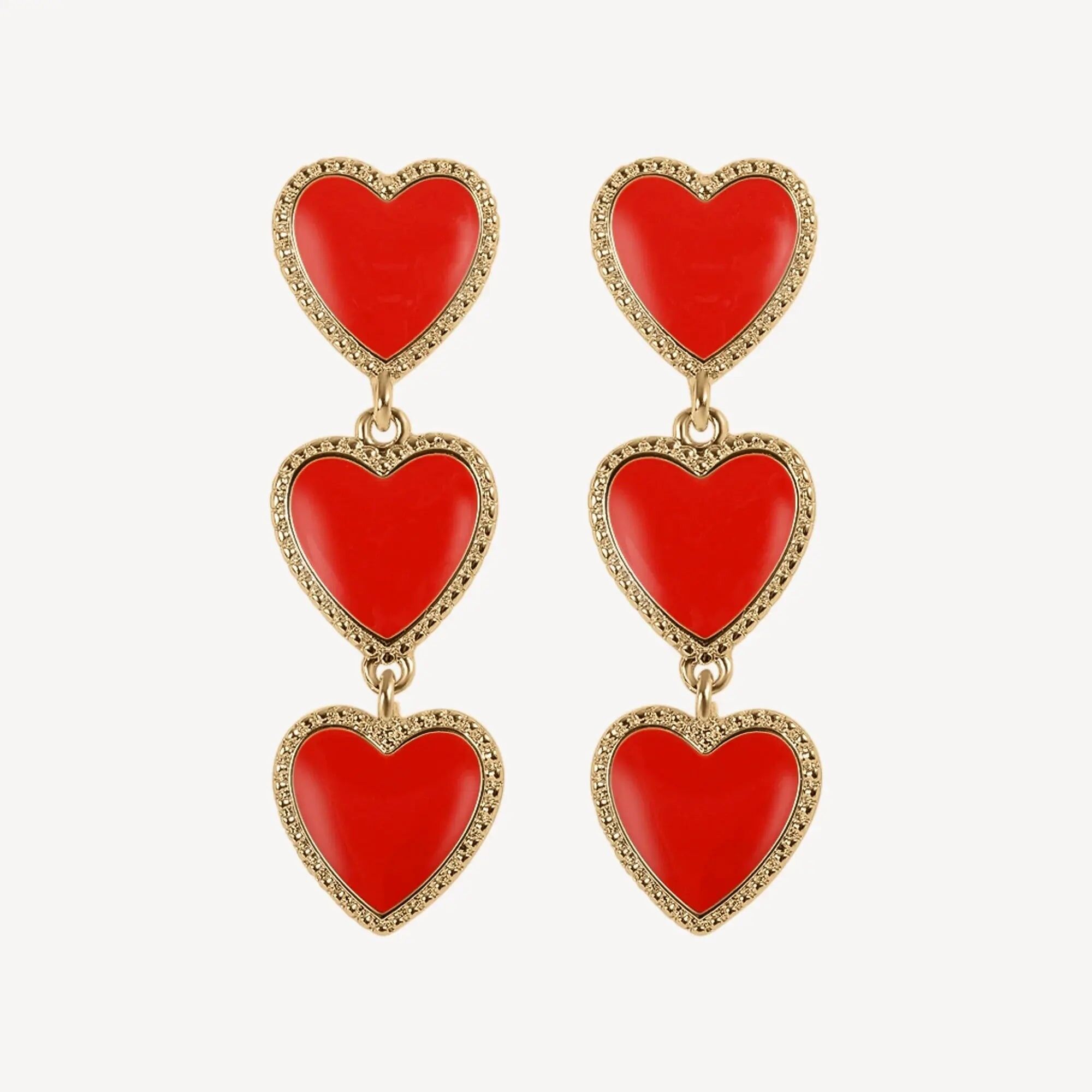 Maeva Herz Ohrringe - Rot