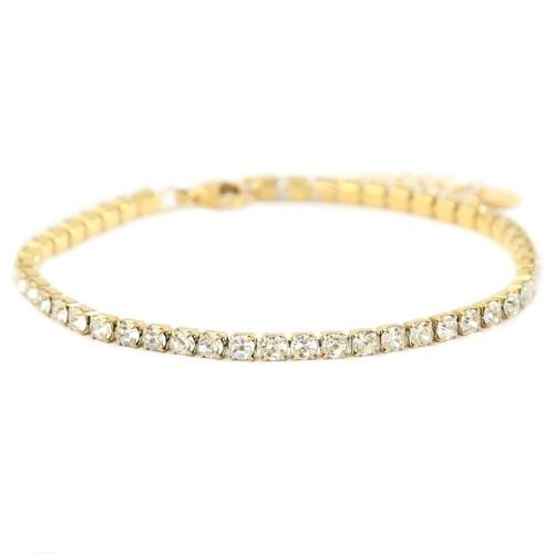 Gouden armband covered in diamonds