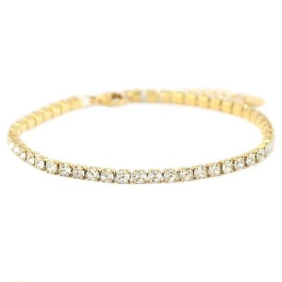 Gold bracelet covered in diamonds