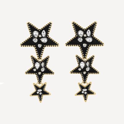 Kristal Star Earrings - Gold