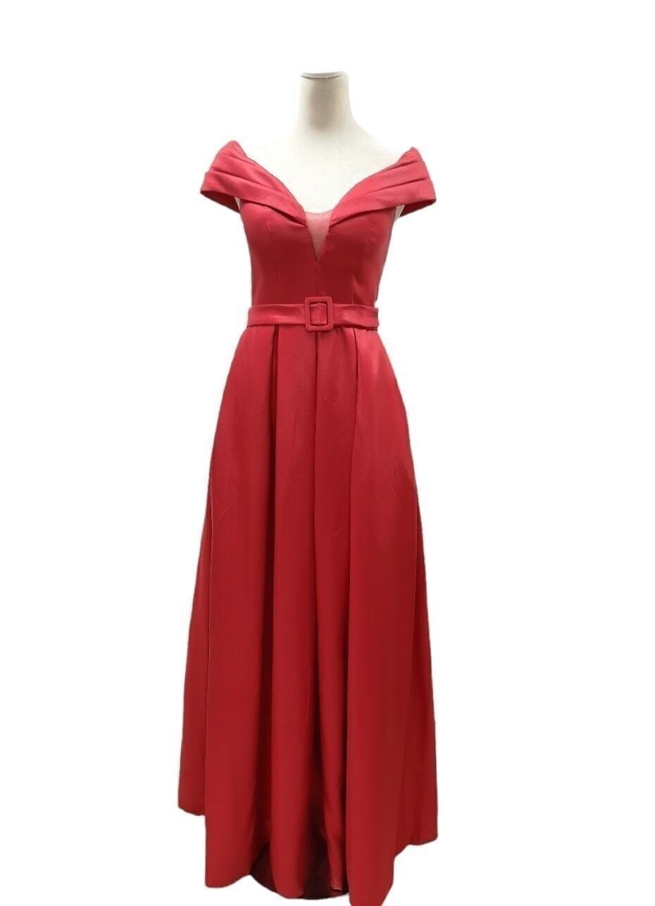 Abito da sera lungo bordeaux