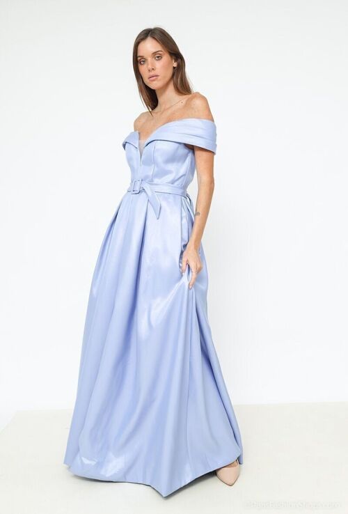 Robe de soirée longue Bleu ciel