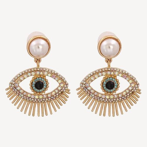 Mae Pearl Earrings - Pastel & Gold