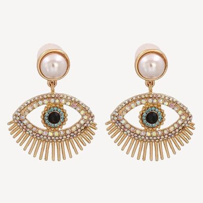 Mae Pearl Earrings - Pastel & Gold
