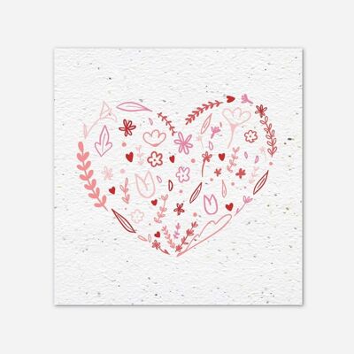 Plantable cards - the Heart in Flowers