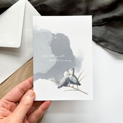 Mourning card - condolence card | Every word too much | Map
