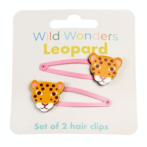 Leopard hair clips (set of 2) - Wild Wonders