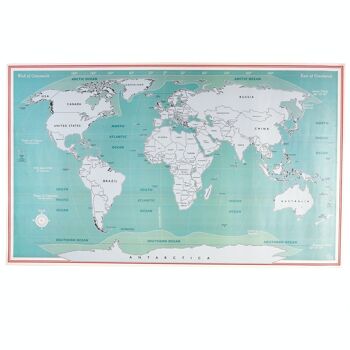 Carte du monde à gratter dans un tube 3