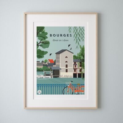 BOURGES - Ufer des Auron - Poster