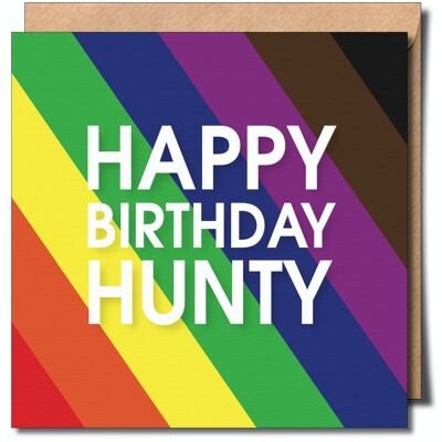 Joyeux anniversaire Hunty carte de voeux.