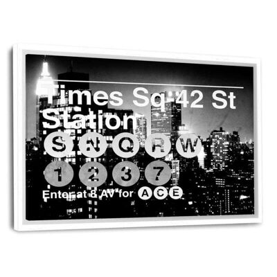 Subway City Art - Time Sq 42 Station - Tela con fuga d'ombra