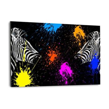 Safari Colors Pop - Zèbres - Toile avec joint d'ombre 26
