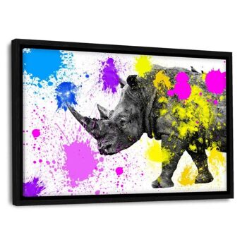 Safari Colors Pop - Rhino - Toile avec espace d'ombre 21