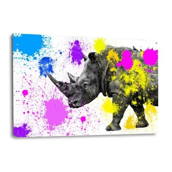 Safari Colors Pop - Rhino - Toile avec espace d'ombre 24