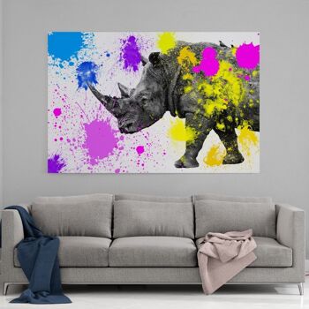 Safari Colors Pop - Rhino - Toile avec espace d'ombre 2