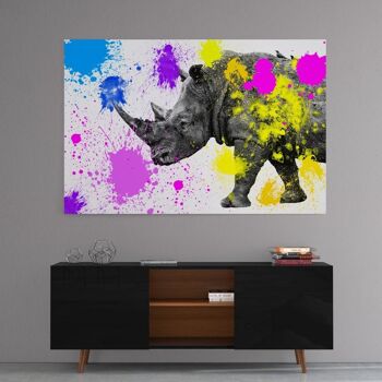 Safari Colors Pop - Rhino - Toile avec espace d'ombre 3