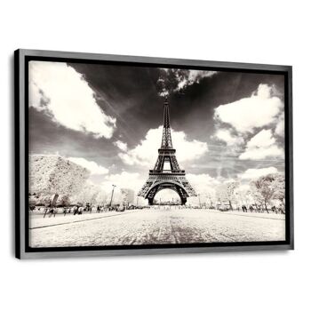 Paris Winter White - Tour Eiffel - Toile avec joint d'ombre 11