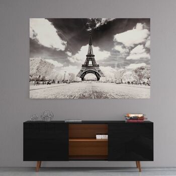 Paris Winter White - Tour Eiffel - Toile avec joint d'ombre 23