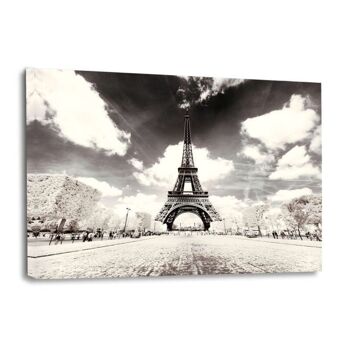 Paris Winter White - Tour Eiffel - Toile avec joint d'ombre 24