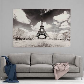 Paris Winter White - Tour Eiffel - Toile avec joint d'ombre 12