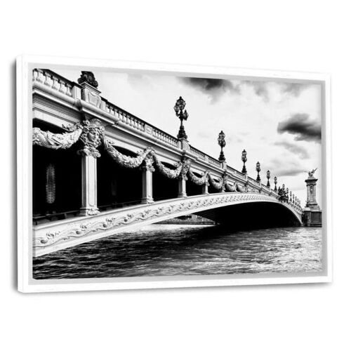 Paris France - Paris Bridge - Leinwandbild mit Schattenfuge