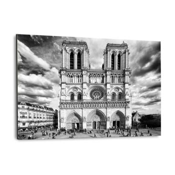 Paris France - Notre Dame - tableau sur toile avec espace d'ombre 16