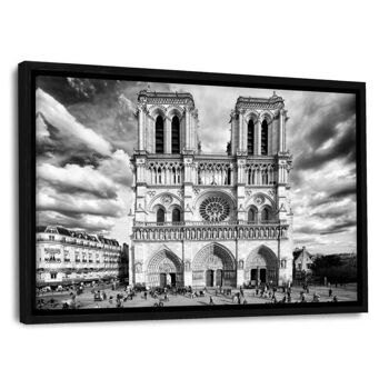 Paris France - Notre Dame - tableau sur toile avec espace d'ombre 21