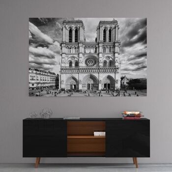 Paris France - Notre Dame - tableau sur toile avec espace d'ombre 13