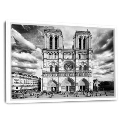 Parigi Francia - Notre Dame - quadro su tela con fuga d'ombra