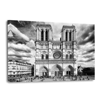 Paris France - Notre Dame - tableau sur toile avec espace d'ombre 4