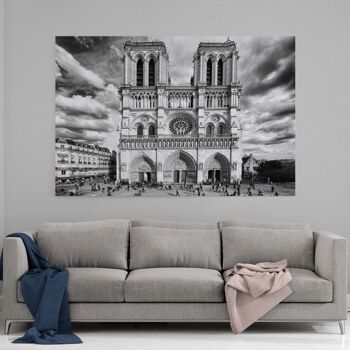 Paris France - Notre Dame - tableau sur toile avec espace d'ombre 12