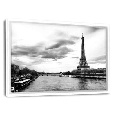 Parigi - Quadro su tela con fuga d'ombra